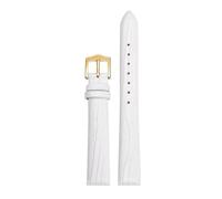 LMINGZE Small Size Leather Watch Band 10mm 14mm Women's Retro Watch Strap Universal Replacement Wristband(White G,14mm)