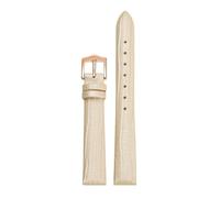 LMINGZE Small Size Leather Watch Band 10mm 14mm Women's Retro Watch Strap Universal Replacement Wristband(Khaki RG,14mm)