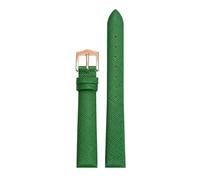 LMINGZE Small Size Leather Watch Band 10mm 14mm Women's Retro Watch Strap Universal Replacement Wristband(Green RG,10mm)