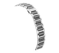 LMINGZE Solid Stainless Steel Ceramic Wristband 12mm to 22mm Universal Watch Strap Quick Release Watchband Bracelet(Silver-Black,21mm)