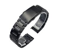 LMINGZE Solid Watch Strap Stainless Steel Watchband 18mm 20mm 22mm Metal Replacement Bracelet Universal(Black,22mm)