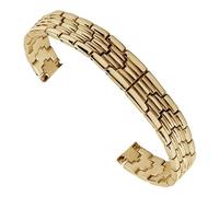 LMINGZE Solid Watch Strap Stainless Steel Watchband 8mm 10mm 12mm 14mm Metal Replacement Strap Universal(Gold,10mm)
