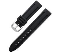 LMINGZE Sport Silicone Watchband 18mm 20mm 22mm Diving Rubber Watch Strap Universal Replacement Bracelet(Black S,24mm)