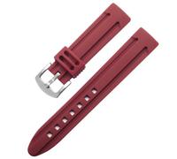 LMINGZE Sport Silicone Watchband 18mm 20mm 22mm Diving Rubber Watch Strap Universal Replacement Bracelet(Red S,20mm)