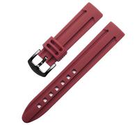 LMINGZE Sport Silicone Watchband 18mm 20mm 22mm Diving Rubber Watch Strap Universal Replacement Bracelet(Red B,24mm)