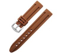 LMINGZE Sport Silicone Watchband 18mm 20mm 22mm Diving Rubber Watch Strap Universal Replacement Bracelet(Brown S,22mm)