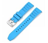 LMINGZE Sport Silicone Watchband 20mm 22mm 24mm Diving Rubber Watch Strap Universal Bracelet Accessories(Light blue,20mm)