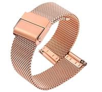 LMINGZE Stainless Steel Mesh Watch Strap 18mm 20mm 22mm Metal Quick Release Universal Replacement Watchband(Rose-Gold_24mm)