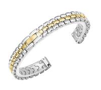 LMINGZE Stainless Steel Watch Band 6mm 8mm 10mm 12mm Metal Bracelet Small Size Universal Watch Strap For Men Women(Silver Gold,12mm)