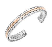 LMINGZE Stainless Steel Watch Band 6mm 8mm 10mm 12mm Metal Bracelet Small Size Universal Watch Strap for Men Women(Silver Rose Gold,16mm)