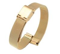 LMINGZE Stainless Steel Watch Band 8mm-24mm Quick Release Metal Watch Strap Universal Replacement Bracelet For Men Women(Gold,24mm)
