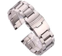 LMINGZE Stainless Steel Watch Strap 20mm 22mm Bracelet Solid Metal Watch Bands Watch Accessories Universal(Silver,22mm)
