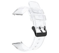 LMINGZE Transparent Rubber Watch Band 20mm 22mm Sports Silicone Strap Universal Quick Release Replacement Watchband Soft(Black buckle,20mm)