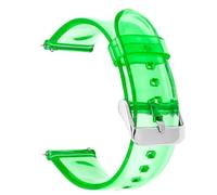 LMINGZE Transparent Silicone Watch Band 20mm 22mm Rubber Bracelet Universal Quick Release Replacement Strap Sports Soft(Bright green,20mm)