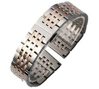 LMINGZE Watch Strap Metal Replacement 18mm 20mm 22mm Strap Stainless Steel Band Quick Disassembly Universal(Silver Rose Gold,19mm)