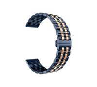 LMINGZE Watch Strap Solid Stainless Steel Band 20mm 22mm Metal Replacement Strap Quick Disassembly Universal(Blue Rose Gold,22mm)