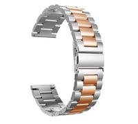 LMINGZE Watch Strap Solid Stainless Steel Band 20mm 22mm Metal Replacement Strap Quick Disassembly Universal(Silver Rose Gold,20mm)
