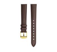 LMINGZE Women's Leather Watch Band 12mm-18mm Universal Replacement Watch Strap Rose Gold Stainless Steel Buckle(Brwon-gold,16mm)