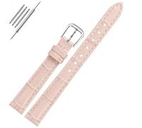 LMINGZE Women's Leather Watch Strap 10mm 12mm 14mm 16mm Bamboo Pattern Watch Band Universal Replacement Wristband(Pink S,10mm)