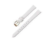 LMINGZE Women's Leather Watch Strap 8mm 10mm 12mm Small Size Retro Watch Band Universal Replacement Wristband(White-Rose Gold,12mm)