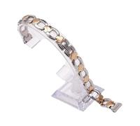 LMINGZE Women's Small Size Watch Band 10mm 12mm 14mm Stainless Steel Watch Strap Silver Rose Gold Wristband(Rose Gold Silver,14mm)