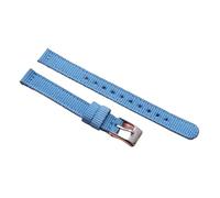 LMINGZE Women's Small Size Wear Resistant Canvas Watch Strap Nylon Multi Color Universal 8mm 10mm 12mm(Light blue,10MM)