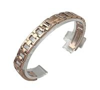 LMINGZE Women's Stainless Steel Watch Band 10mm 12mm 14mm Small Size Universal Replacement Watch Strap Rose Gold Bracelet(Rose Gold,10mm)