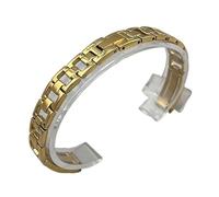 LMINGZE Women's Stainless Steel Watch Band 10mm 12mm 14mm Small Size Universal Replacement Watch Strap Rose Gold Bracelet(Gold,12mm)