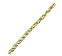LMINGZE Women's Stainless Steel Watch Strap 6mm 8mm 10mm 12mm Small Size Solid Metal Watchband Universal(Gold,6mm)