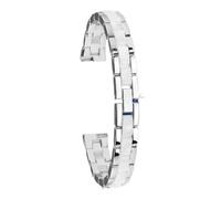 LMINGZE Women's Watch Bands 12mm Stainless Steel Bracelet Small Size Universal Metal Watch Strap(Silver)