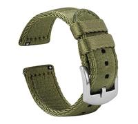 LMINGZE Woven Canvas Watch Band 18mm 20mm 22mm Quick Release Replacement Bracelet Men Women Universal Sport Strap(Army green 1,22mm)