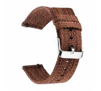 LMINGZE Woven Canvas Watch Band 18mm 20mm 22mm Quick Release Replacement Bracelet Men Women Universal Sport Strap(Brown,20mm)