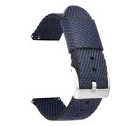 LMINGZE Woven Canvas Watch Band 18mm 20mm 22mm Quick Release Replacement Bracelet Men Women Universal Strap(B2.Dark Blue,24mm)