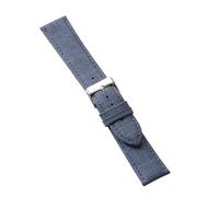 LMINGZE Woven Canvas Watch Band 18mm 20mm 22mm Quick Release Replacement Bracelet Men Women Universal Sport Strap(Dark blue,16MM_SILVER BUCKLE)