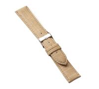 LMINGZE Woven Canvas Watch Band 18mm 20mm 22mm Quick Release Replacement Bracelet Men Women Universal Sport Strap(Light brown,14MM_SILVER BUCKLE)