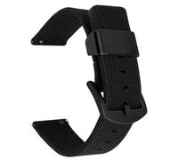 LMINGZE Woven Canvas Watch Band 20mm 22mm 24mm Quick Release Replacement Bracelet Men Women Universal Sport Strap(Black-Black_22mm)