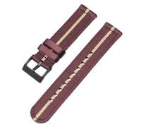 LMINGZE Woven Canvas Watch Band 20mm 22mm 24mm Quick Release Replacement Bracelet Men Women Universal Sport Strap(Red khaki b_18mm)