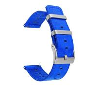 LMINGZE Woven Canvas Watch Band 20mm 22mm 24mm Quick Release Replacement Bracelet Men Women Universal Sport Strap(Light Blue_20mm)