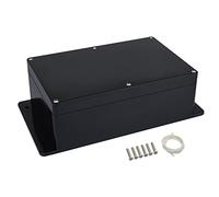 LMioEtool Junction Box IP65 Waterproof Dustproof ABS Plastic Universal Electric Project Enclosure with Fixed Ear Black 9.1x5.9x3.3 inch (1pc)