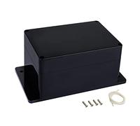 LMioEtool Junction Box IP65 Waterproof Dustproof ABS Plastic Universal Electric Project Enclosure with Fixed Ear Black 6.3x4.3x3.5 inch (1pc)