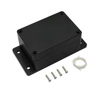 LMioEtool Junction Box Waterproof and Dustproof IP65 Universal Electronic Enclosure ABS Plastic Black with Mounting Ears 100 x 68 x 50 mm