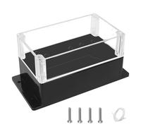 LMioEtool Project Box IP65 Waterproof ABS Plastic Electrical Junction Box with Clear Cover Enclosure with Fixed Ear, Black 7.8"x 4.7"x 4.4"(200x120x113mm)(Pack of 1)