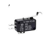 Lmit Switch Micro Switch Limit Switch Travel Switch Silver Contact Momentary Self-Reset Switch V-15 V-151 V-152 V-153 V-154 V-155 V-156-1C25 Switches (Color : V-154-1c25)