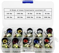 Lmit Switch WH148 Potentiometer Kit B1K 2K 5K 10K 20K 50K 100K 500K 1M 15mm Linear Taper Rotary Potentiometer Resistor Set 3pin with Cap Specialised accessories