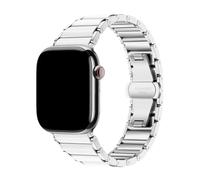 Lmitation Ceramics Bracelet for Huawei Watch Fit 4 3 Watchbands for HUAWEI FIT 4Pro Women Replacement Band Accessories(Silver white,For Fit 3)