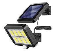 LMIX Solar Wall Light for Garden Solar Lights Garden with Motion Sensor Outdoor Solar Lights Installation Complete Set Including