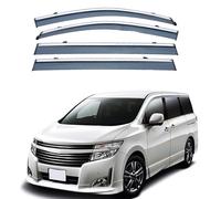 LMJCH Car Rain Deflectors,Deflector Shield,Window Visor Guard Rain Strip,for Nissan Elgrand MK3-E52 2010-2023 Durable Wind Deflectors External Accessories