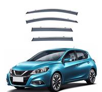 LMJCH Car Rain Deflectors,Deflector Shield,Window Visor Guard Rain Strip,for Nissan Tiida Hatchback MK2 C12 MK3 C13 2011-2021+ Durable Wind Deflectors External Accessories
