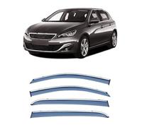 LMJCH Car Rain Deflectors,Deflector Shield,Window Visor Guard Rain Strip,for Peugeot 308S Hatchback MK2-T9 2014-2020 Durable Wind Deflectors External Accessories