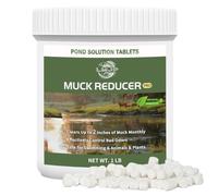 LMJP Muck Reducer - 1LB Natural Sludge Solution Tablets for Ponds & Lakes, Away Muck & Odor Control, Safe for Aquatic Life, Wildlife & Recreation, Treats Up to 6,000 Sq Ft